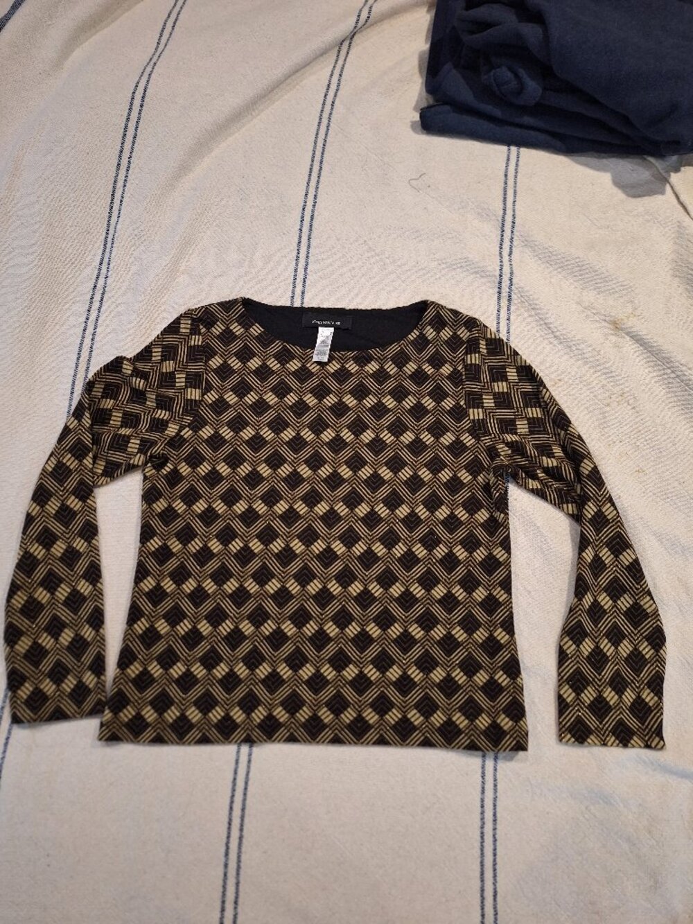 Jones New York Knit Top Old Gold Sz MEDIUM